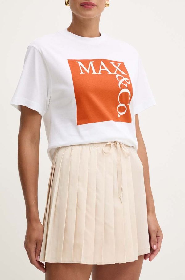 Max&Co. Suknja MAX&Co. boja: bež, mini, ravna, 2426776012200