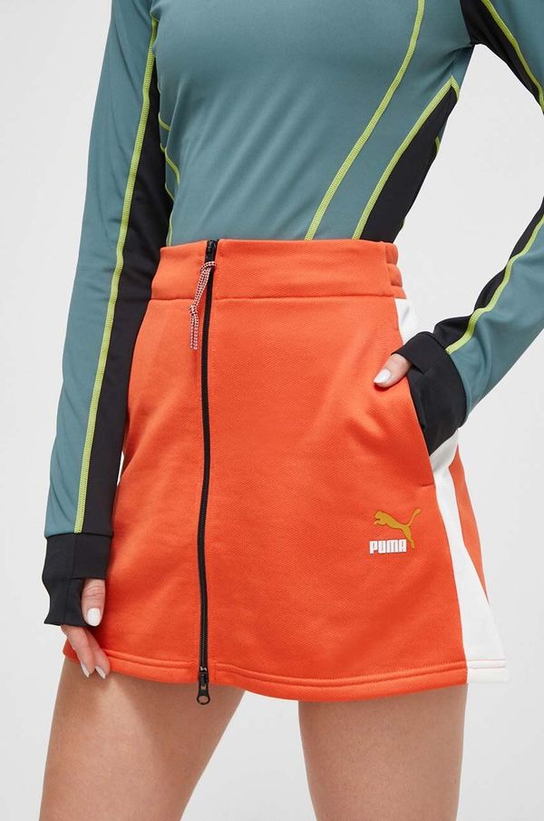 Puma Suknja Puma boja: narančasta, mini, širi se prema dolje