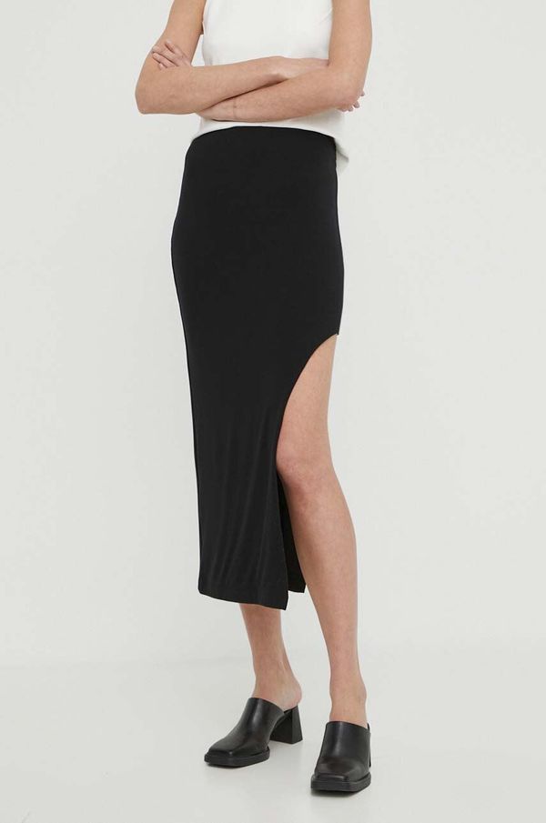 Saint Body Suknja Saint Body boja: crna, midi, ravna