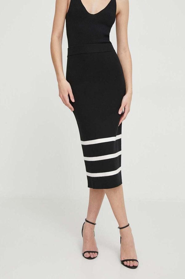 Sisley Suknja Sisley boja: crna, midi, ravna