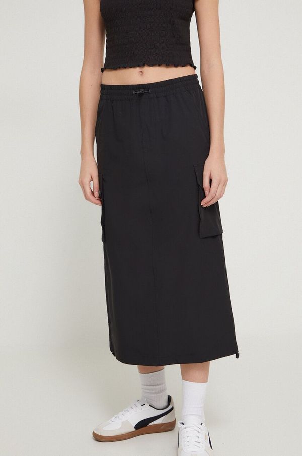 Tommy Jeans Suknja Tommy Jeans boja: crna, midi, ravna