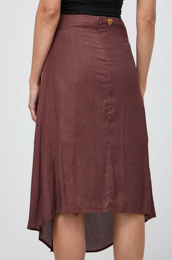 Twinset Suknja Twinset boja: smeđa, midi, širi se prema dolje