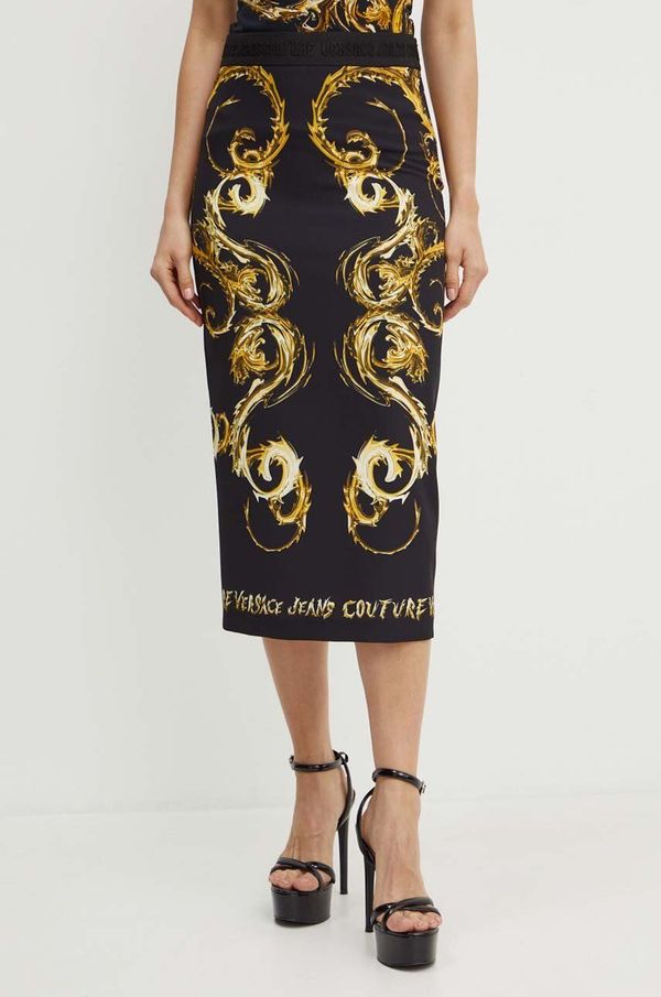 Versace Jeans Couture Suknja Versace Jeans Couture boja: crna, midi, pencil, 77HAE8P6 NS559