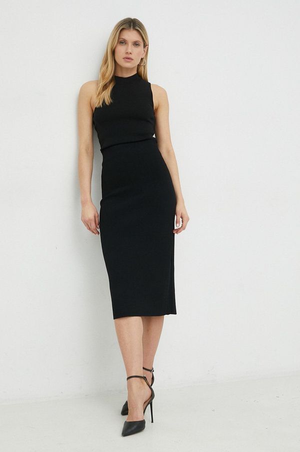 Victoria Beckham Suknja Victoria Beckham boja: crna, mini, pencil