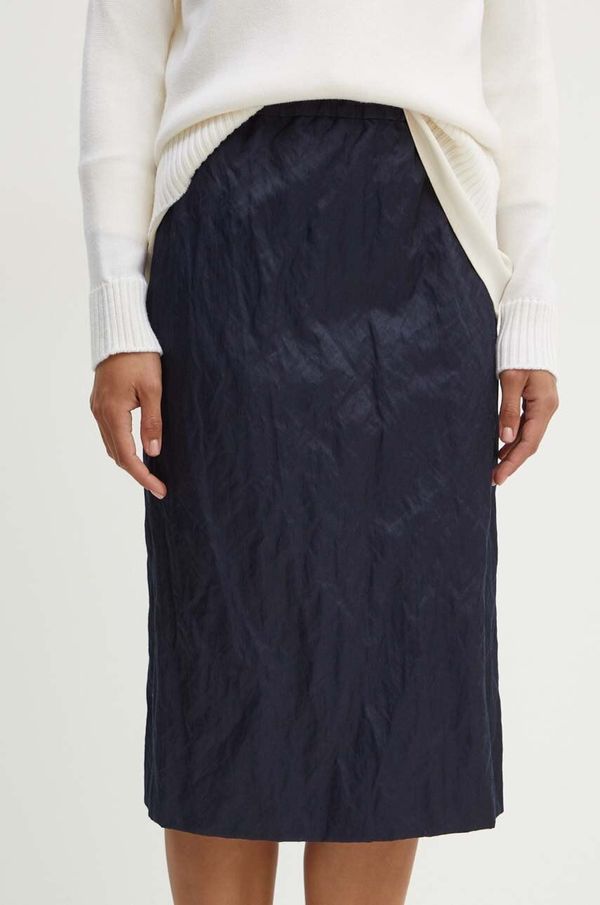 Weekend Max Mara Suknja Weekend Max Mara boja: tamno plava, midi, ravna, 2425106031600