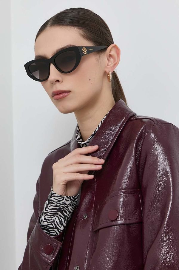 Alexander McQueen Sunčane naočale Alexander McQueen AM0377S za žene, boja: crna