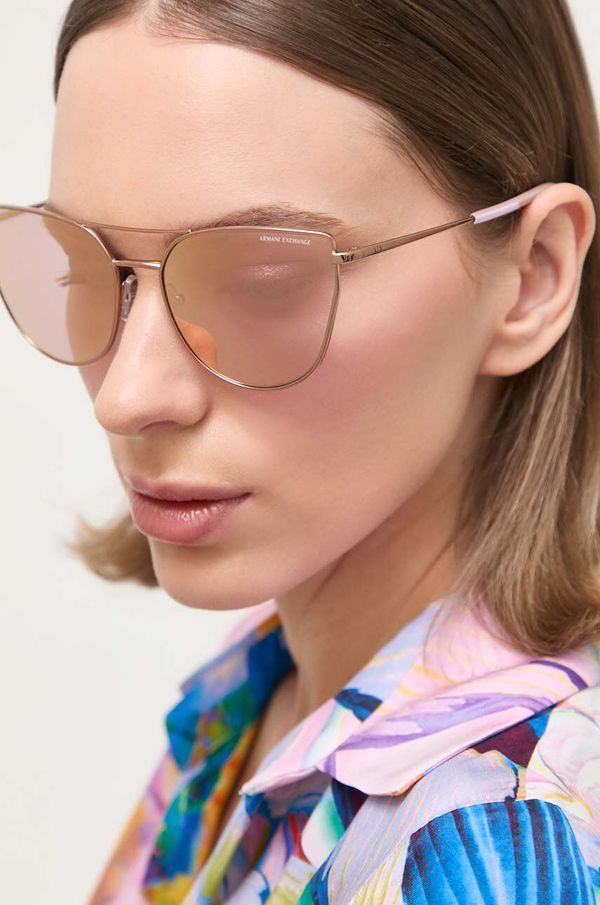 Armani Exchange Sunčane naočale Armani Exchange za žene, boja: bež