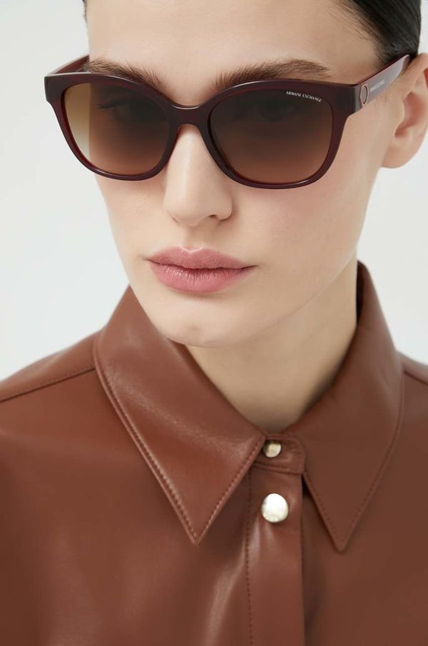 Armani Exchange Sunčane naočale Armani Exchange za žene, boja: smeđa