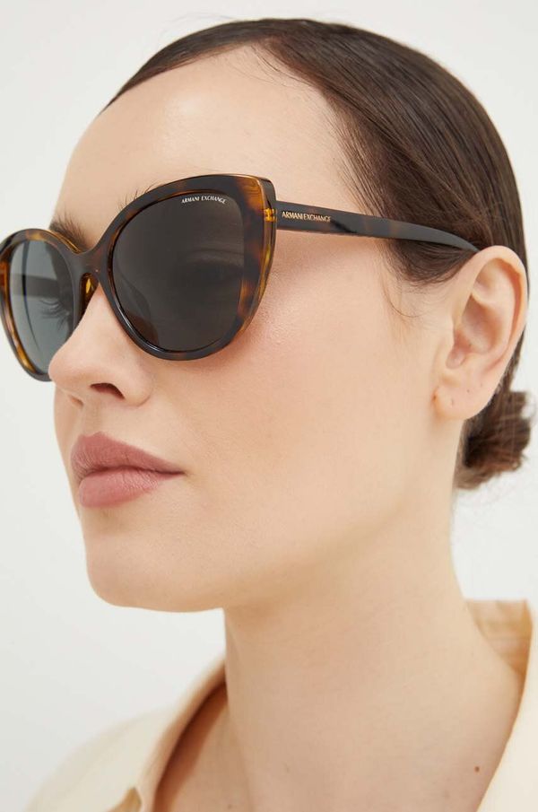 Armani Exchange Sunčane naočale Armani Exchange za žene, boja: smeđa