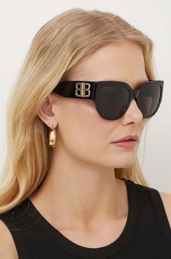 Balenciaga Sunčane naočale Balenciaga za žene, boja: crna, BB0323SK