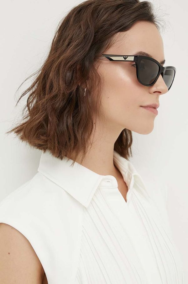 Emporio Armani Sunčane naočale Emporio Armani za žene, boja: crna