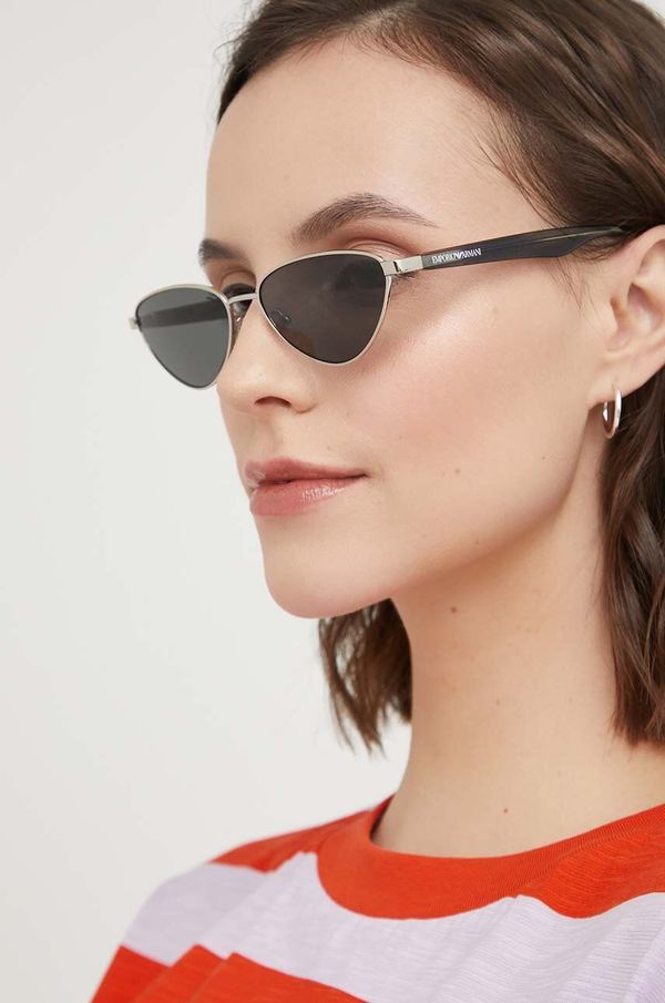 Emporio Armani Sunčane naočale Emporio Armani za žene, boja: srebrna