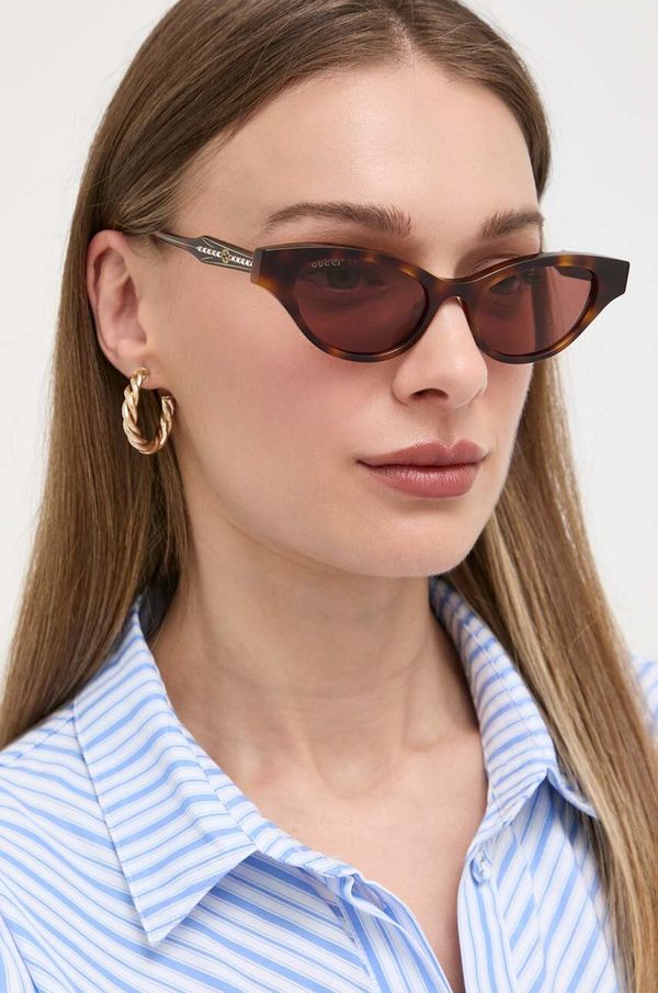 Gucci Sunčane naočale Gucci za žene, boja: smeđa