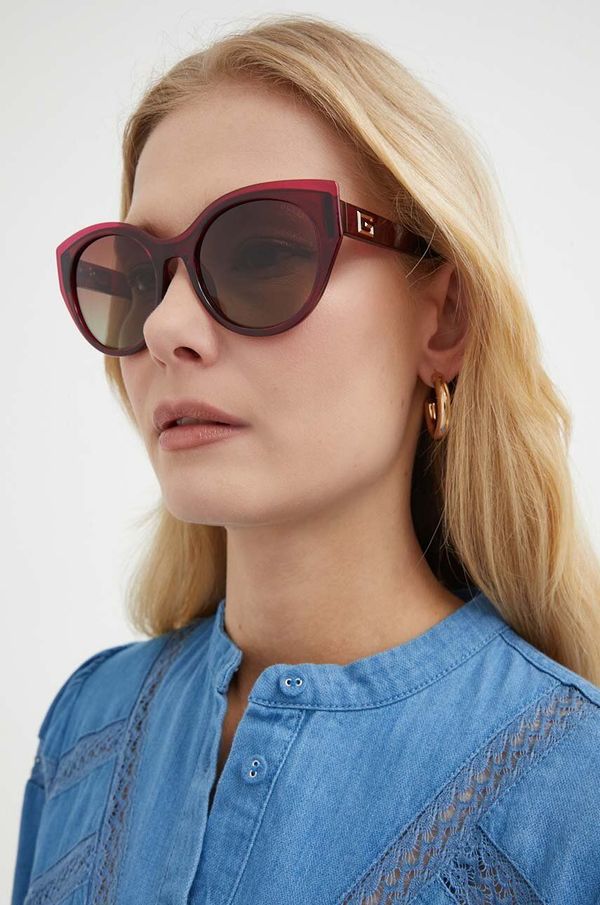 Guess Sunčane naočale Guess za žene, boja: ljubičasta, GU7909_5369T