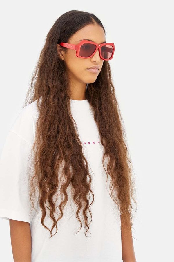 Marni Sunčane naočale Marni Tiznit Metallic Cherry za žene, boja: crvena, EYMRN00056.003.K06