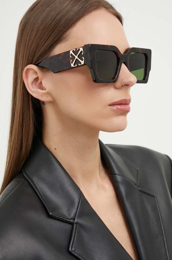 Off-White Sunčane naočale Off-White za žene, boja: smeđa, OERI128_556055