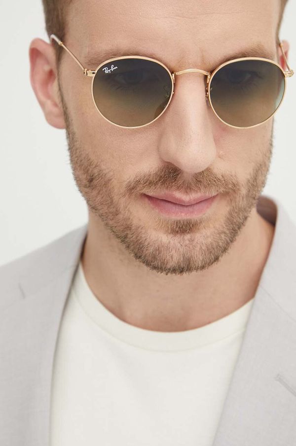Ray-Ban Sunčane naočale Ray-Ban ROUND METAL za muškarce, boja: zlatna, 0RB3447
