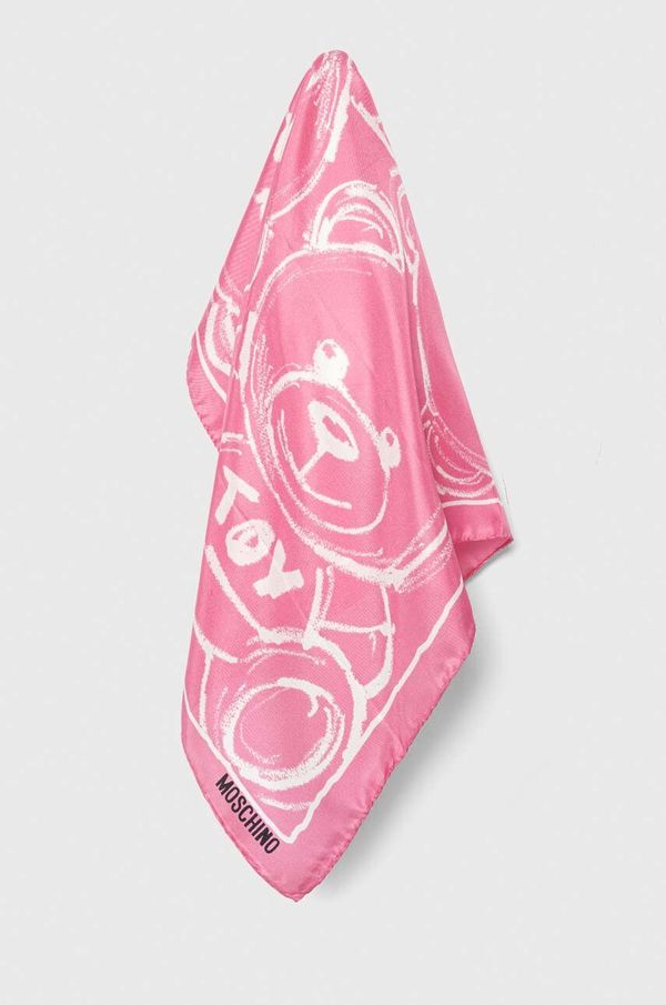 Moschino Svileni rupčić Moschino boja: ružičasta