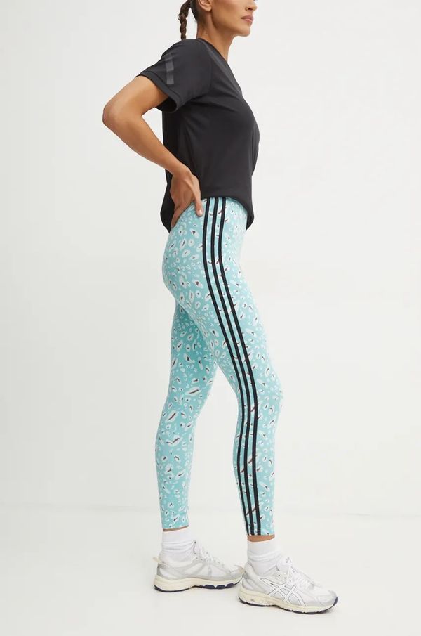 adidas Tajice adidas Animal za žene, boja: tirkizna, s uzorkom, IY5008