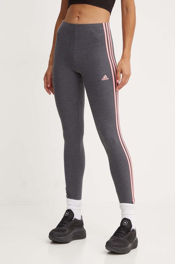 adidas Tajice adidas Essentials za žene, boja: siva, s aplikacijom, IY4247