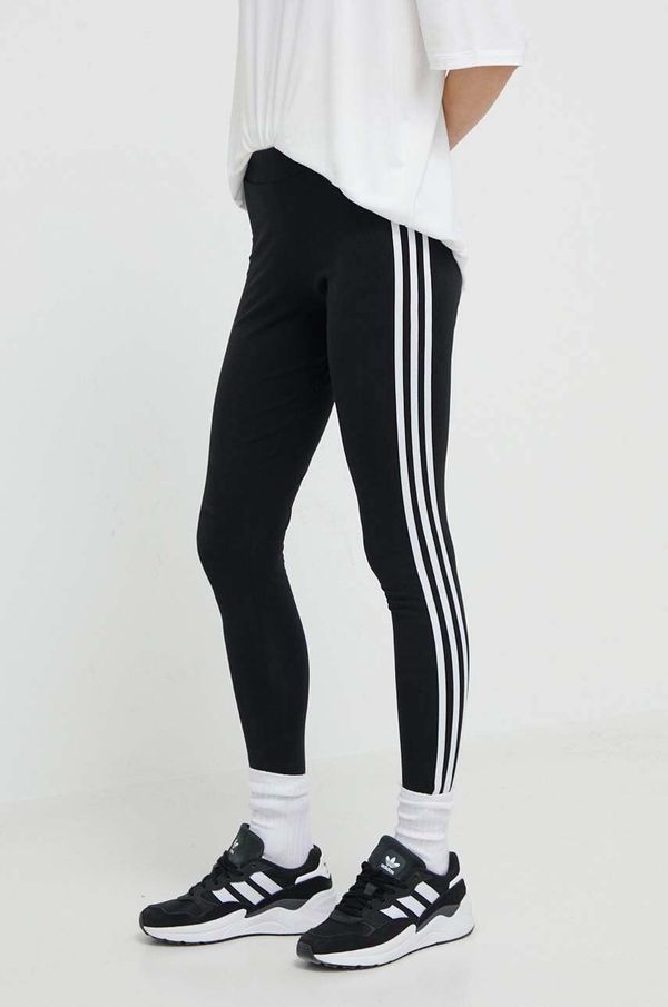 adidas Originals Tajice adidas Originals 3 Stripes Tigh za žene, boja: crna, s aplikacijom