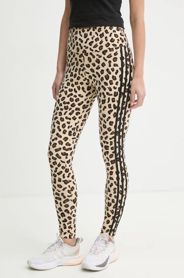 adidas Originals Tajice adidas Originals Leopard za žene, boja: bež, s uzorkom, IX7419