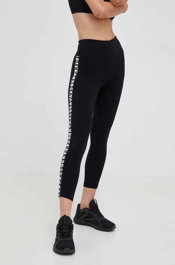 DKNY Tajice Dkny za žene, boja: crna, s tiskom