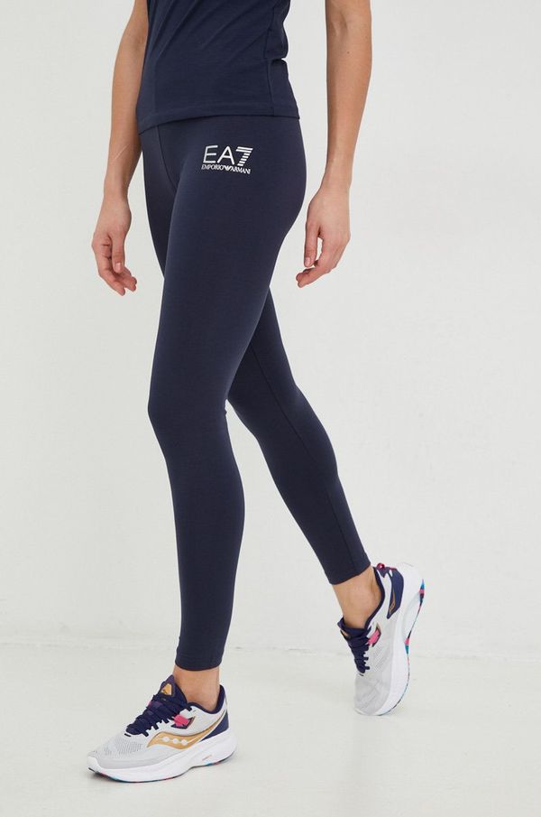 EA7 Emporio Armani Tajice EA7 Emporio Armani za žene, boja: tamno plava, s tiskom