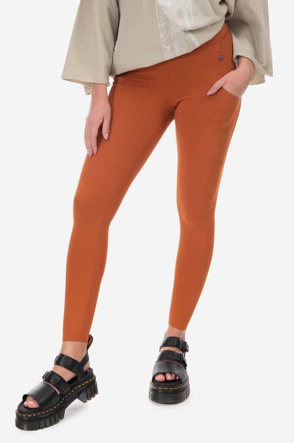 Fjallraven Tajice Fjallraven Abisko Tights W za žene, boja: narančasta, bez uzorka, F84773.243-243