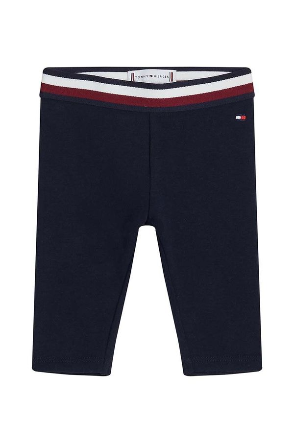 Tommy Hilfiger Tajice za bebe Tommy Hilfiger FLAG boja: crna, bez uzorka, KN0KN01948