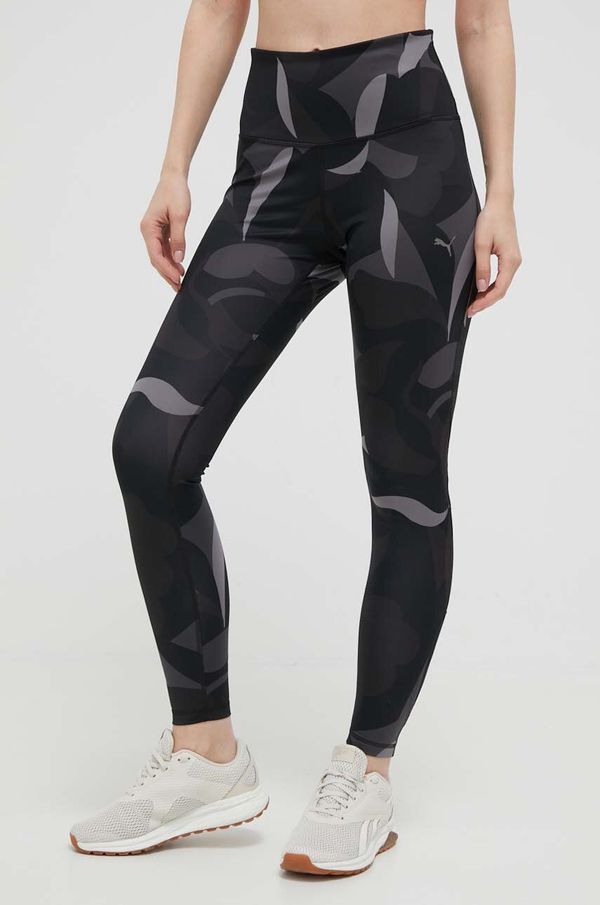 Puma Tajice za jogu Puma Studio boja: crna, s uzorkom