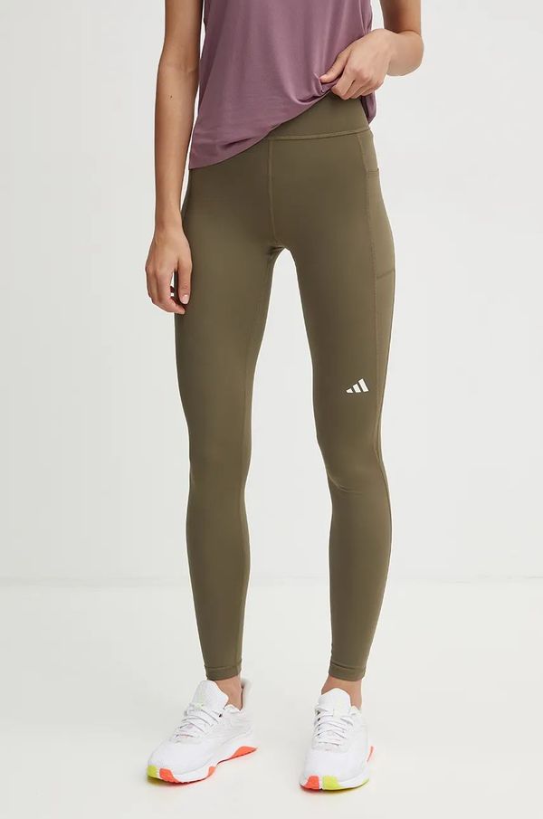 adidas Performance Tajice za trčanje adidas Performance Own The Run boja: zelena, s tiskom, IX2867