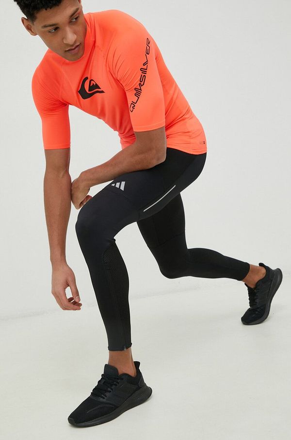 adidas Performance Tajice za trčanje adidas Performance Saturday boja: crna, glatki materijal