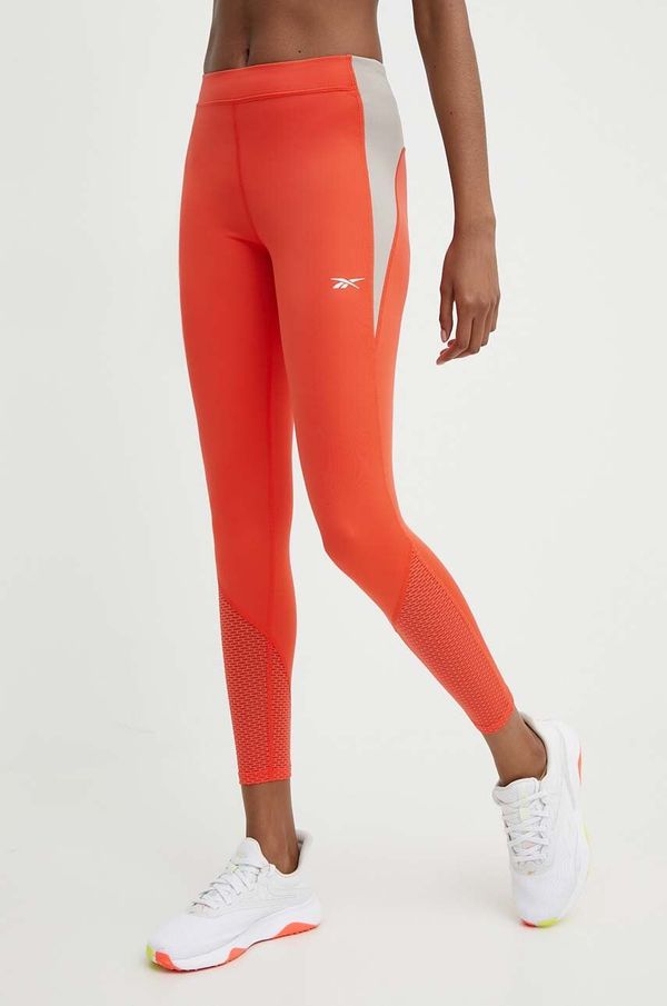 Reebok Tajice za trčanje Reebok Vector boja: narančasta, bez uzorka, 100076054