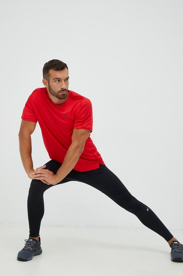 Reebok Tajice za trčanje Reebok za muškarce, boja: crna, glatki materijal
