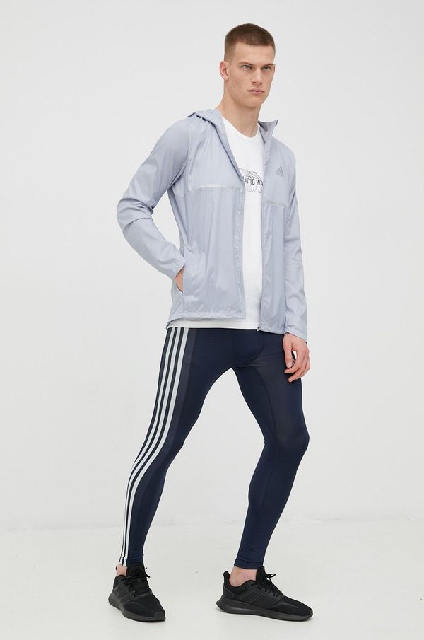 adidas Performance Tajice za trening adidas Performance 3-stripes za muškarce, boja: tamno plava, s tiskom