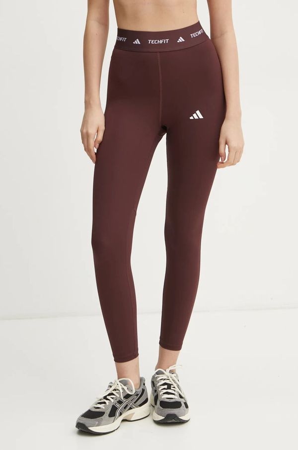 adidas Performance Tajice za trening adidas Performance Techfit boja: bordo, s tiskom, JI5550