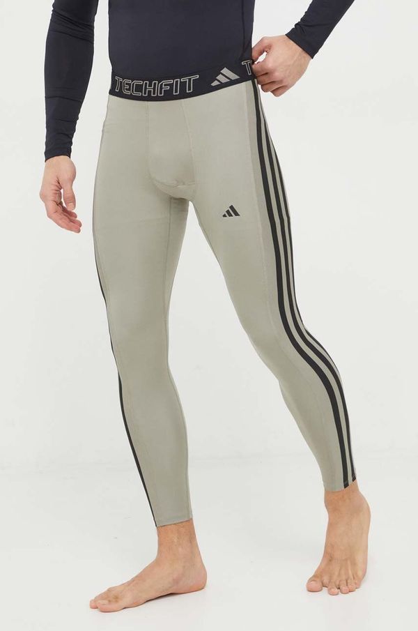 adidas Performance Tajice za trening adidas Performance Techfit boja: zelena, s aplikacijom