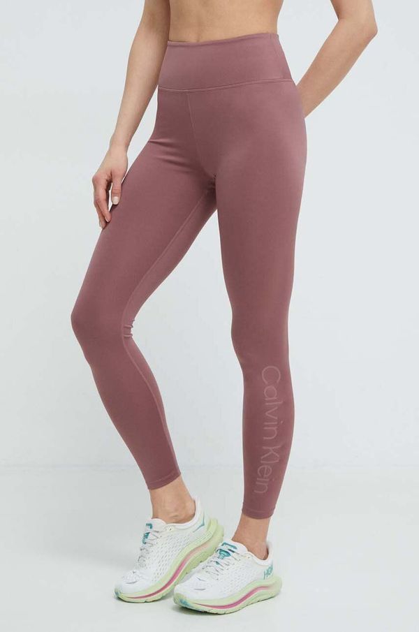 Calvin Klein Performance Tajice za trening Calvin Klein Performance boja: ružičasta, s tiskom