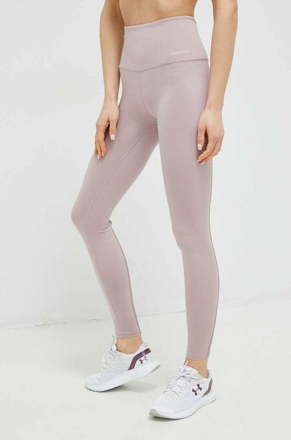 Calvin Klein Performance Tajice za trening Calvin Klein Performance Effect boja: ružičasta, glatki materijal