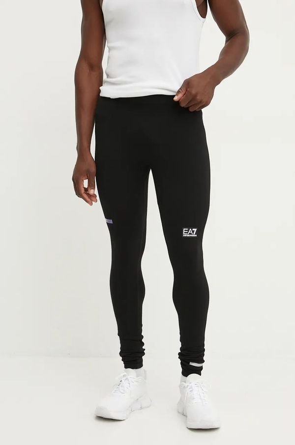 EA7 Emporio Armani Tajice za trening EA7 Emporio Armani boja: crna, s aplikacijom, PJOBZ.6DPP94