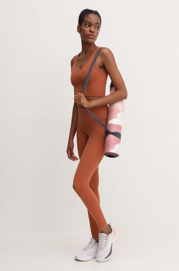 Hummel Tajice za trening Hummel Adapt hmlMT SEAMLESS MW TIGHTS boja: smeđa, bez uzorka, 223863