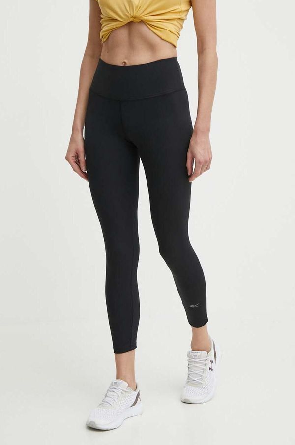Reebok Tajice za trening Reebok Active Collective Dreamblend boja: crna, bez uzorka, 100075390