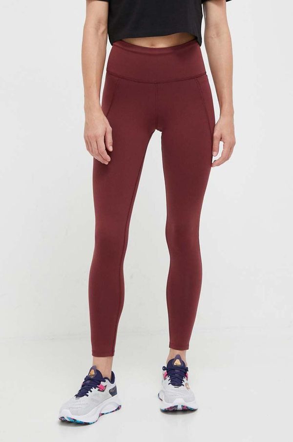 Reebok Tajice za trening Reebok Lux boja: bordo, bez uzorka