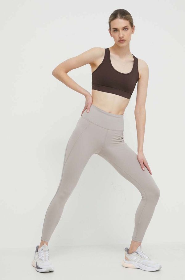 Reebok Tajice za trening Reebok LUX COLLECTION boja: siva, bez uzorka