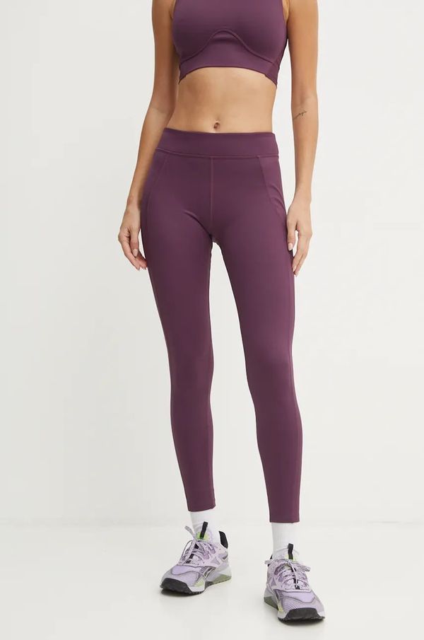 Reebok Tajice za trening Reebok Lux Contour boja: bordo, bez uzorka, 100206432