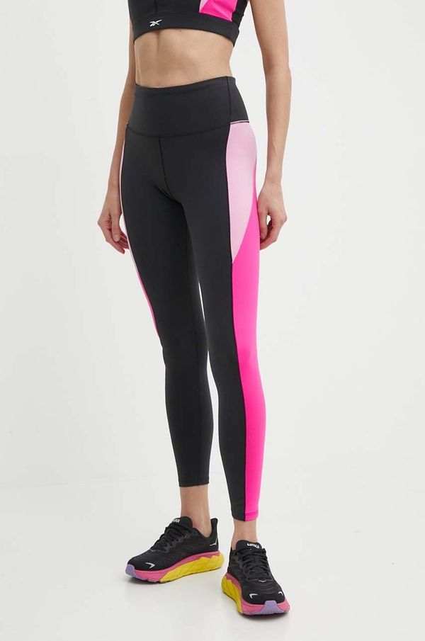 Reebok Tajice za trening Reebok Lux Contour boja: crna, s uzorkom, 100076147