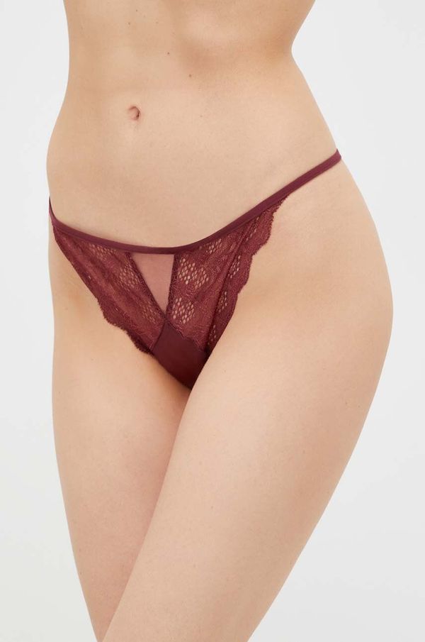 Calvin Klein Underwear Tange Calvin Klein Underwear boja: bordo, od čipke