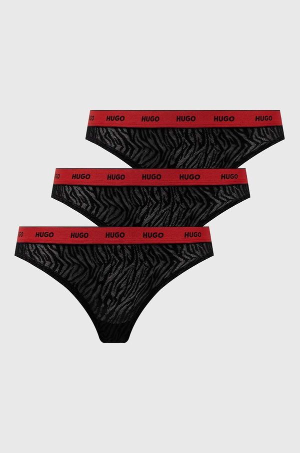 Hugo Tange HUGO 3-pack boja: crna, od čipke, 50523829