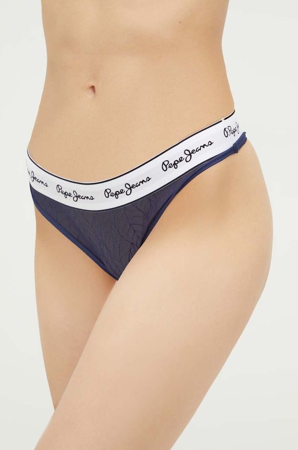 Pepe Jeans Tange Pepe Jeans Mesh boja: tamno plava, od čipke